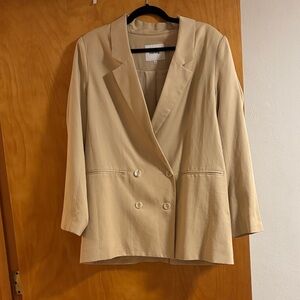 Darling Tan Double-Breasted Women's Blazer